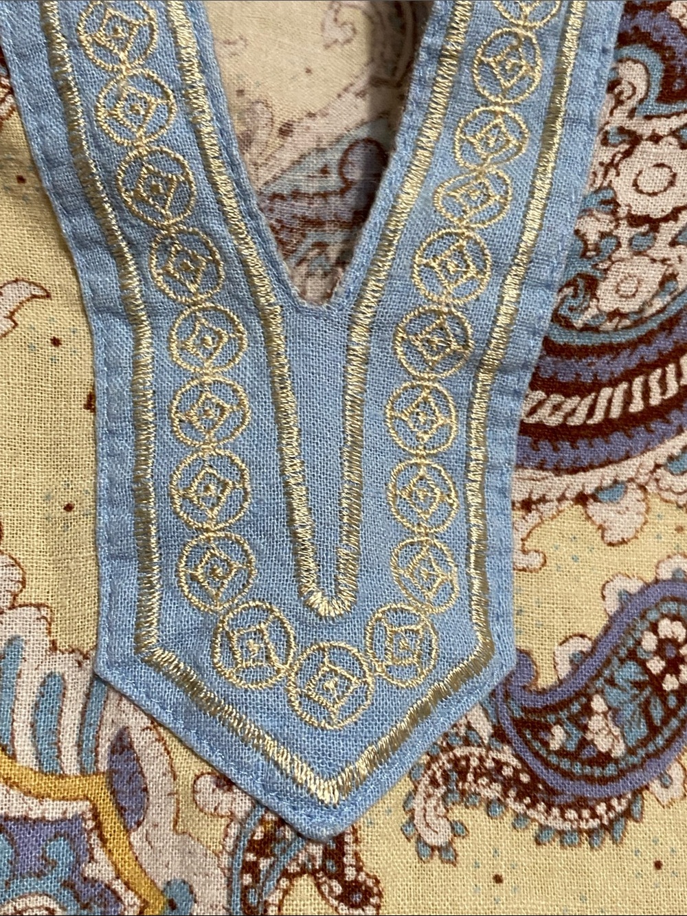 Fenn Wright Manson Linen blend & Embroidery V neck Tank top shirt blouse LARGE - Picture 5 of 9